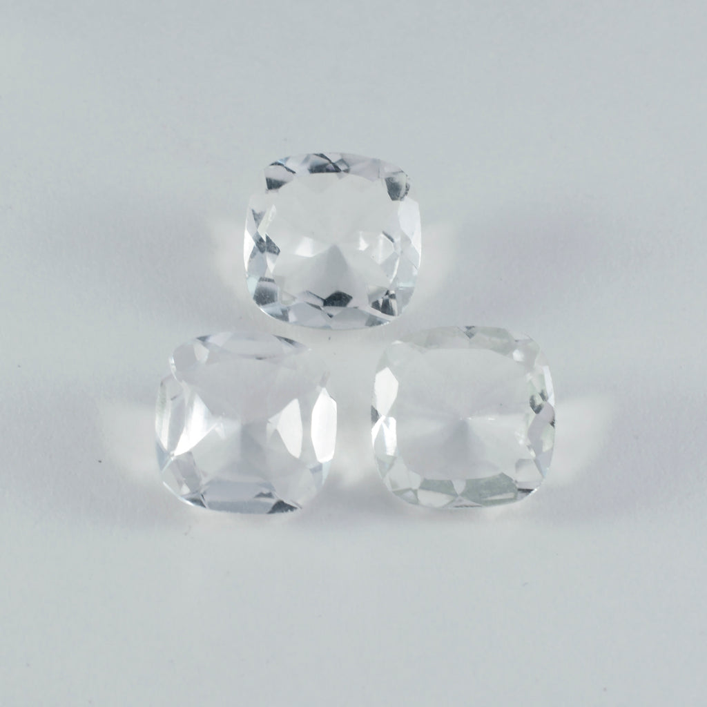 Crystal Quartz 1PC Tiny 6x6 MM Cushion Faceted White Polished Semi Precious Loose Gemstones