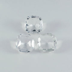 Crystal Quartz 1PC Tiny 6x6 MM Cushion Faceted White Polished Semi Precious Loose Gemstones