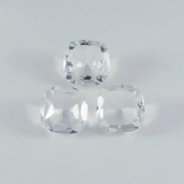 Crystal Quartz 1PC Small 7x7 MM Cushion Faceted White Splendid Semi Precious Gems