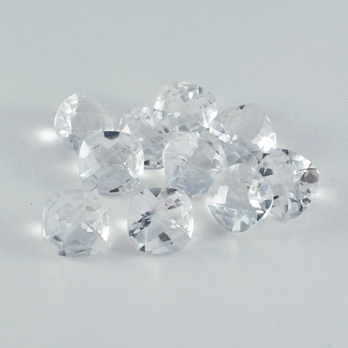 Crystal Quartz 1PC Tiny 5x5 MM Cushion Faceted White Sparkling Semi Precious Loose Gemstone