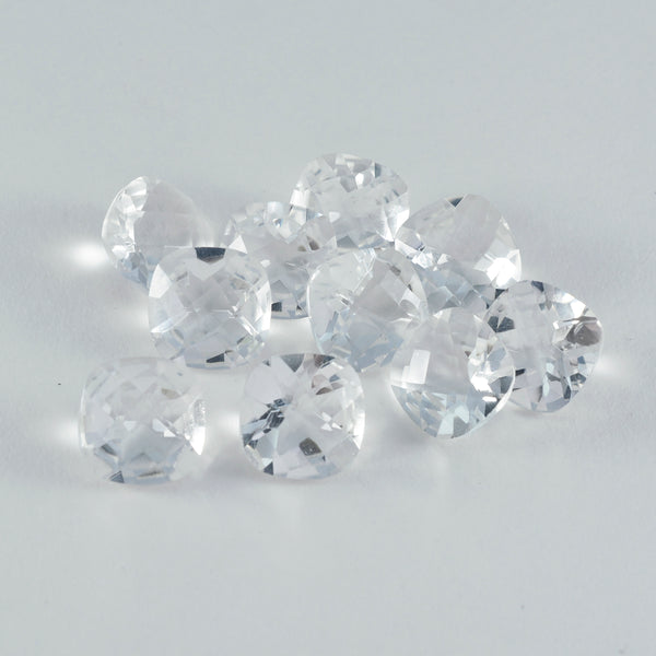 Crystal Quartz 1PC Tiny 5x5 MM Cushion Faceted White Sparkling Semi Precious Loose Gemstone
