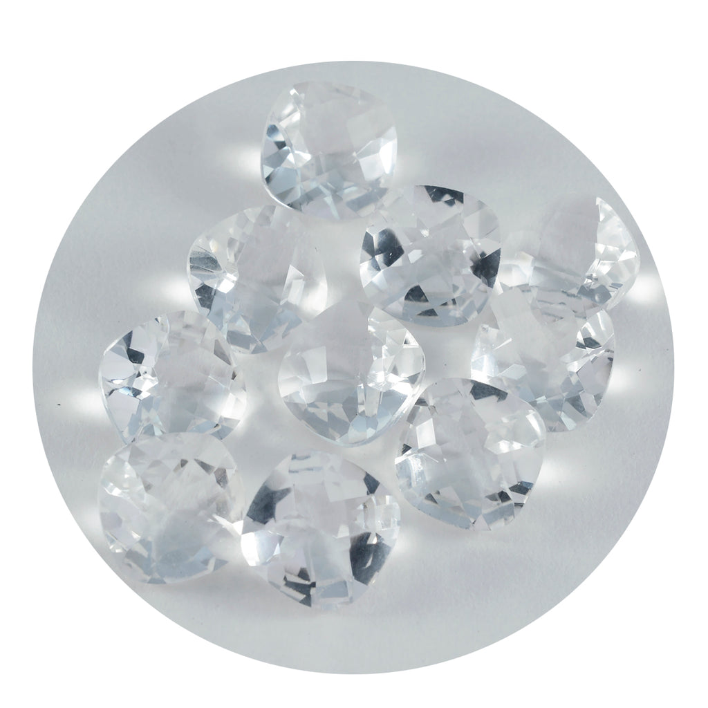 Crystal Quartz 1PC Small 7x7 MM Cushion Faceted White Splendid Semi Precious Gems