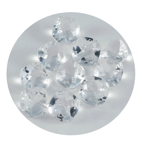 Crystal Quartz 1PC Small 7x7 MM Cushion Faceted White Splendid Semi Precious Gems
