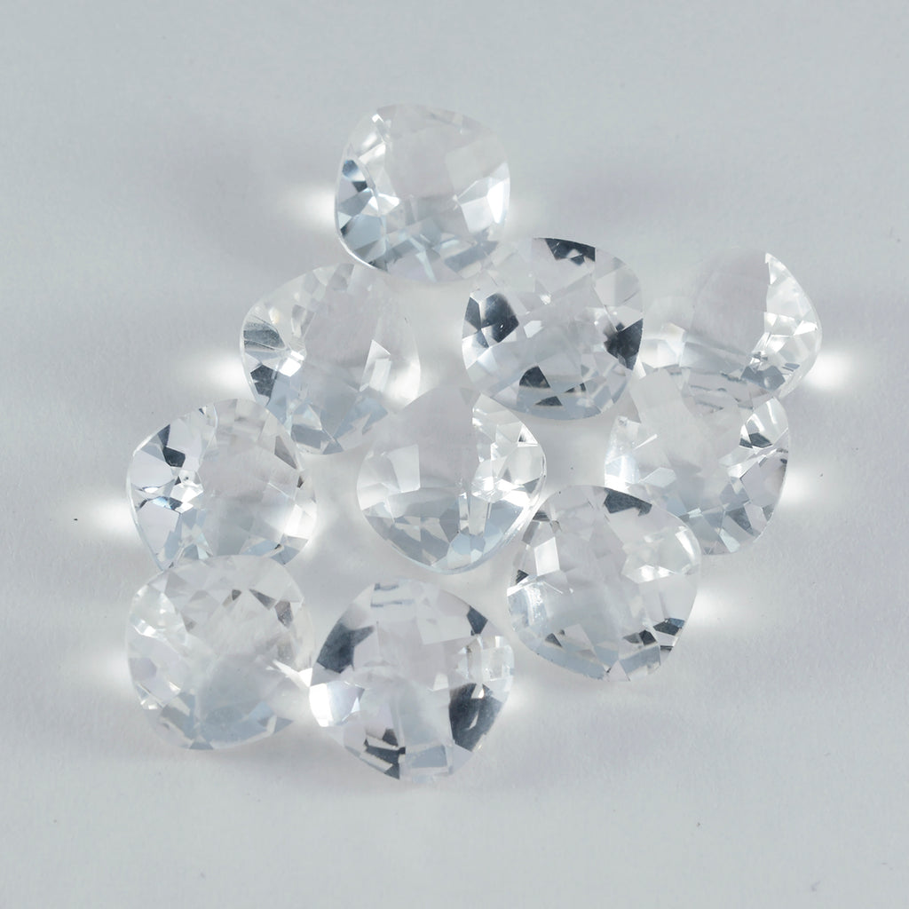 Crystal Quartz 1PC Small 8x8 MM Cushion Faceted White Luster Semi Precious Loose Gems