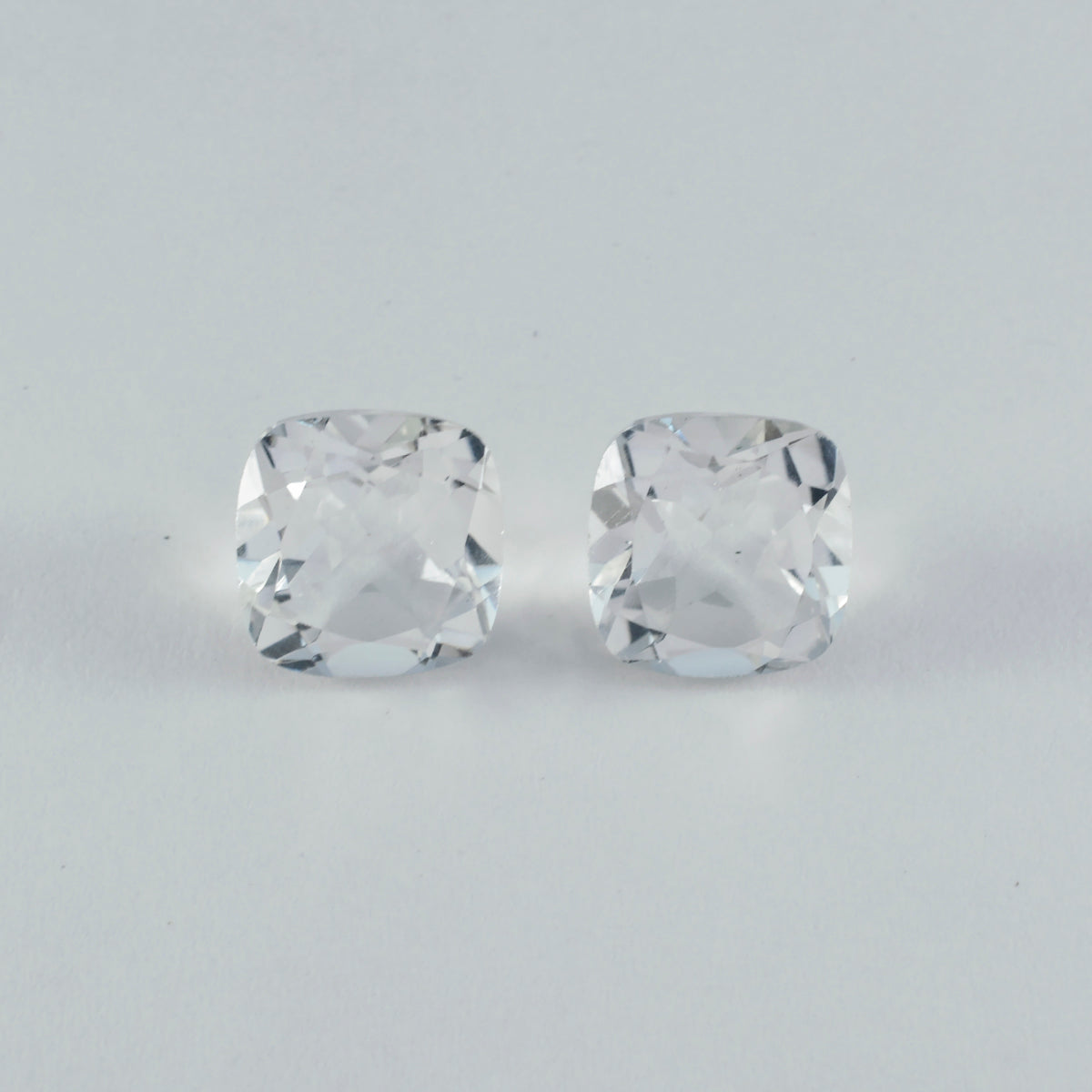 Crystal Quartz 1PC Large 11x11 MM Cushion Faceted White Fine Semi Precious Gems