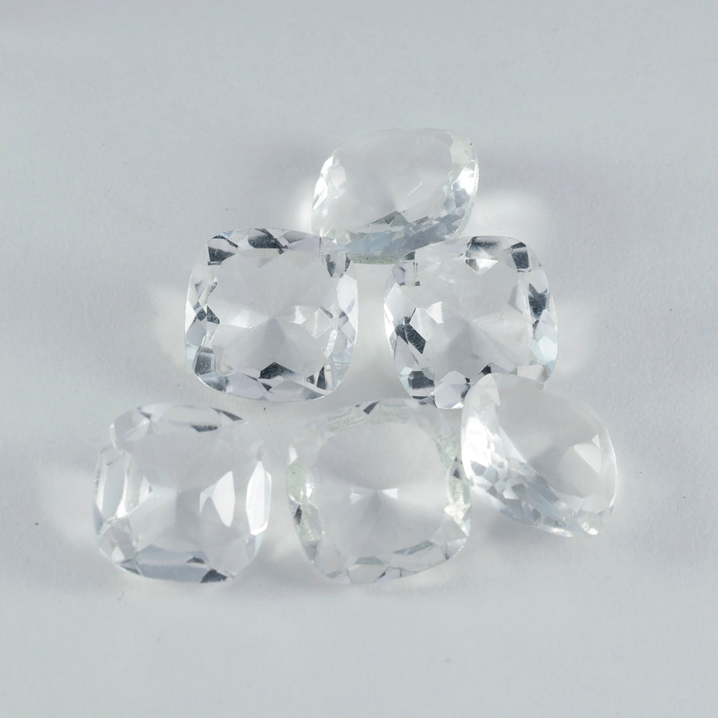 Crystal Quartz 1PC Large 12x12 MM Cushion Faceted White High Quality Semi Precious Loose Gems