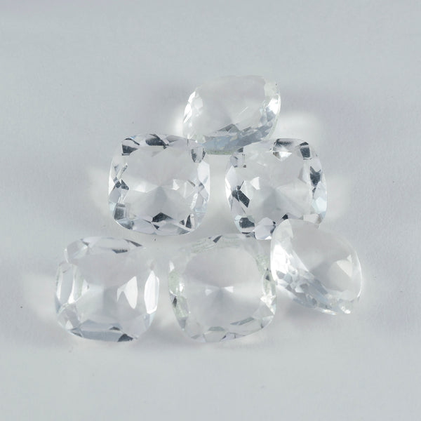 Crystal Quartz 1PC Large 12x12 MM Cushion Faceted White High Quality Semi Precious Loose Gems