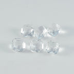 Crystal Quartz 1PC Small 7x7 MM Cushion Faceted White Splendid Semi Precious Gems
