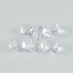 Crystal Quartz 10PC Tiny 4x4 MM Cushion Faceted White Brilliant Semi Precious Loose Gems