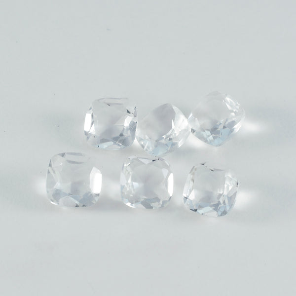 Bergkristall, 1 Stück, grob, 15 x 15 mm, Kissenform, facettiert, weiß, hochwertige Halbedelsteine