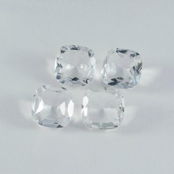 Crystal Quartz 10PC Tiny 3x3 MM Cushion Faceted White Fiery Semi Precious Gems