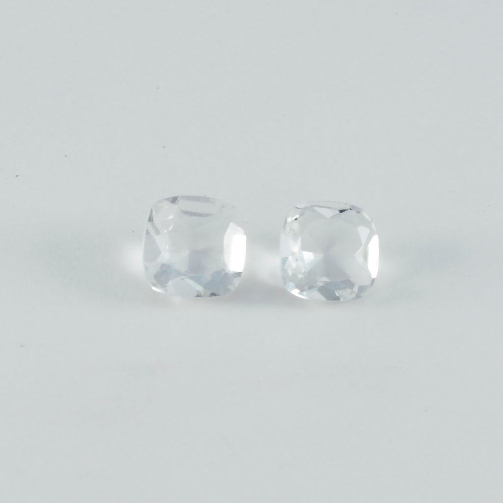 Crystal Quartz 10PC Tiny 4x4 MM Cushion Faceted White Brilliant Semi Precious Loose Gems