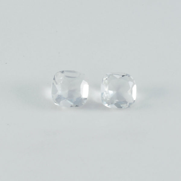 Crystal Quartz 10PC Tiny 4x4 MM Cushion Faceted White Brilliant Semi Precious Loose Gems