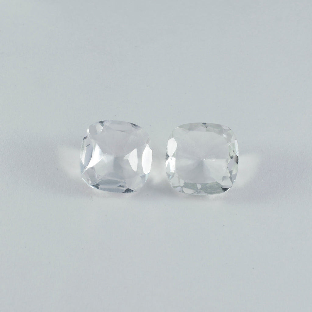 Crystal Quartz 1PC Small 7x7 MM Cushion Faceted White Splendid Semi Precious Gems