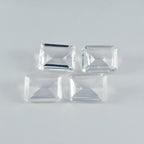 Crystal Quartz 1PC Large 8x12 MM Emerald Faceted White Genuine Semi Precious Loose Gemstones