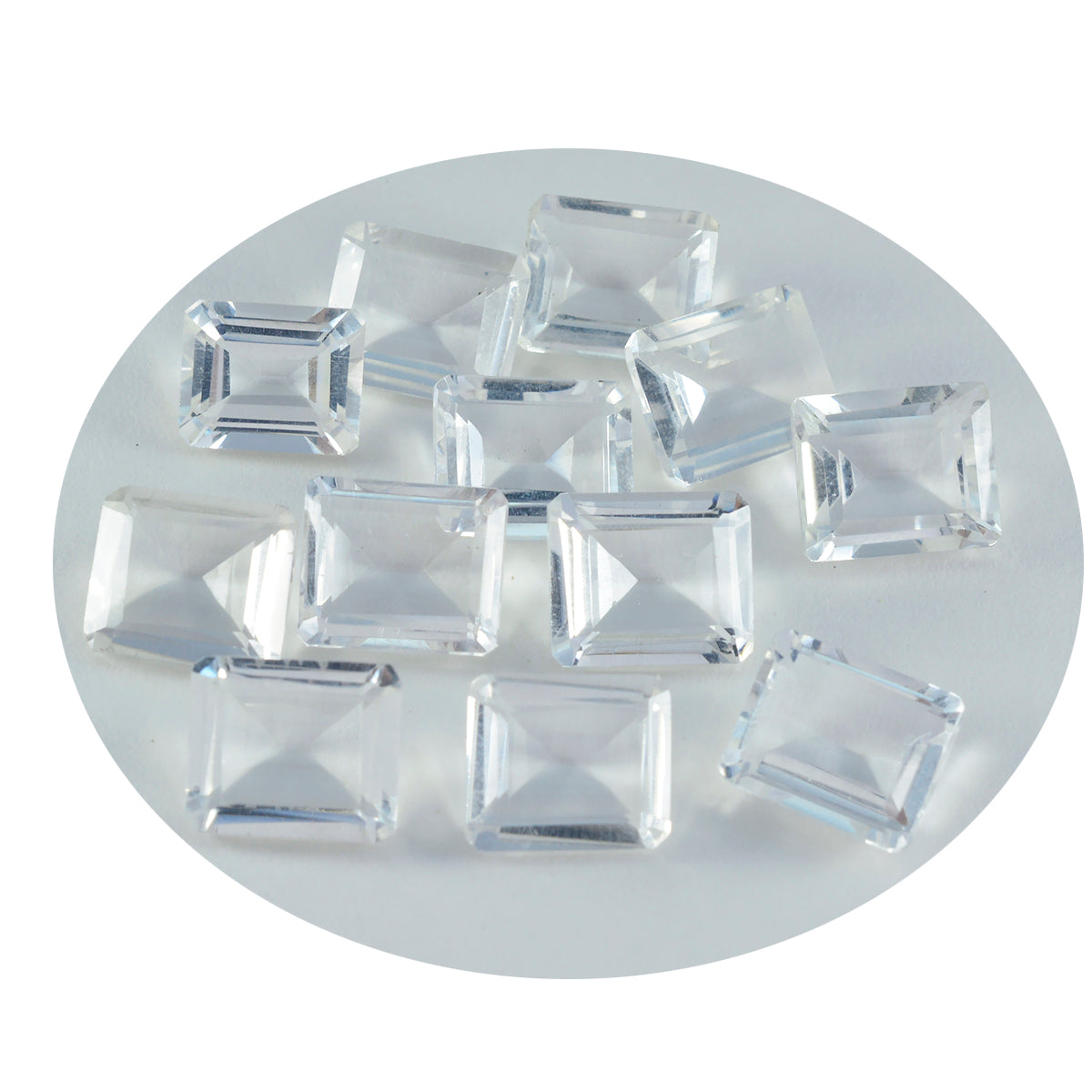 Crystal Quartz 1PC Tiny 5x7 MM Emerald Faceted White Splendid Semi Precious Gems