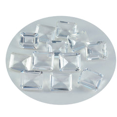 Crystal Quartz 1PC Tiny 5x7 MM Emerald Faceted White Splendid Semi Precious Gems