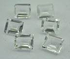 Crystal Quartz 1PC Large 10x12 MM Emerald Faceted White Superior Semi Precious Gems