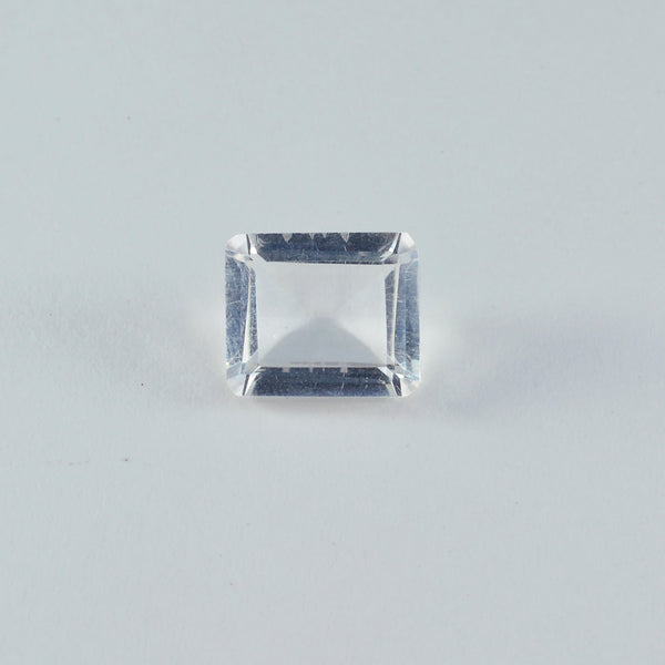 Crystal Quartz 1PC Large 10x14 MM Emerald Faceted White Pure Semi Precious Loose Gems