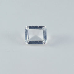 Crystal Quartz 1PC Large 10x14 MM Emerald Faceted White Pure Semi Precious Loose Gems