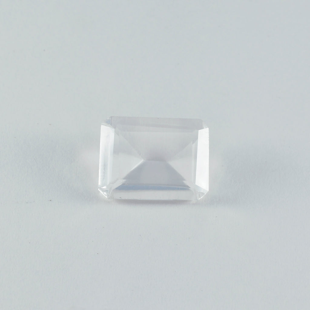 Crystal Quartz 1PC Chunky 15x20 MM Emerald Faceted White Sparkling Semi Precious Gems
