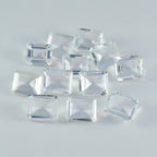 Crystal Quartz 10PC Tiny 4x6 MM Emerald Faceted White Polished Semi Precious Loose Gemstones