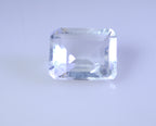 Crystal Quartz 1PC Small 6x9 MM Emerald Faceted White Lustrous Semi Precious Loose Gemstone