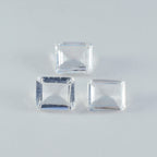Crystal Quartz 1PC Small 7x9 MM Emerald Faceted White Shine Semi Precious Loose Gemstones