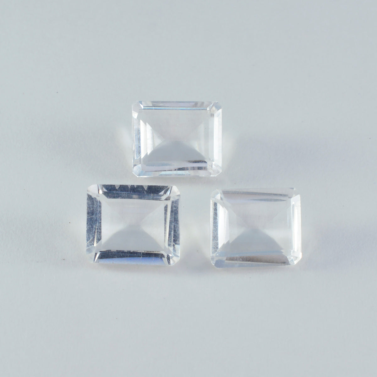 Crystal Quartz 1PC Small 7x9 MM Emerald Faceted White Shine Semi Precious Loose Gemstones