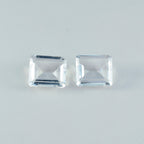 Crystal Quartz 1PC Large 9x11 MM Emerald Faceted White Natural Semi Precious Loose Gemstone