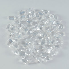 Crystal Quartz 1PC Tiny 3x6 MM Marquise Faceted White Sparkling Semi Precious Loose Gemstone