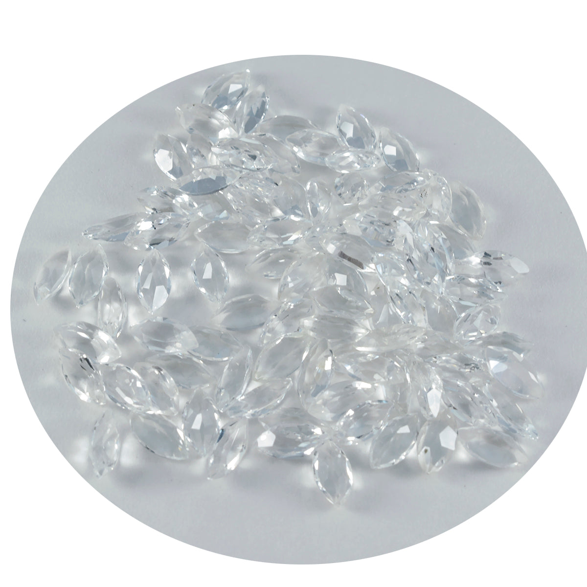 Crystal Quartz 1PC Medium 7x14 MM Marquise Faceted White Lustrous Semi Precious Loose Gemstone
