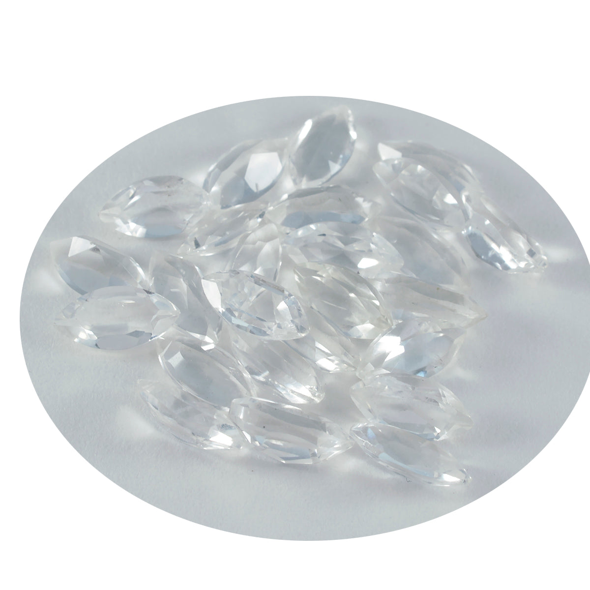 Crystal Quartz 1PC Small 6x12 MM Marquise Faceted White Luster Semi Precious Loose Gems Immagine secondaria del prodotto