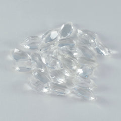 Crystal Quartz 1PC Small 6x12 MM Marquise Faceted White Luster Semi Precious Loose Gems