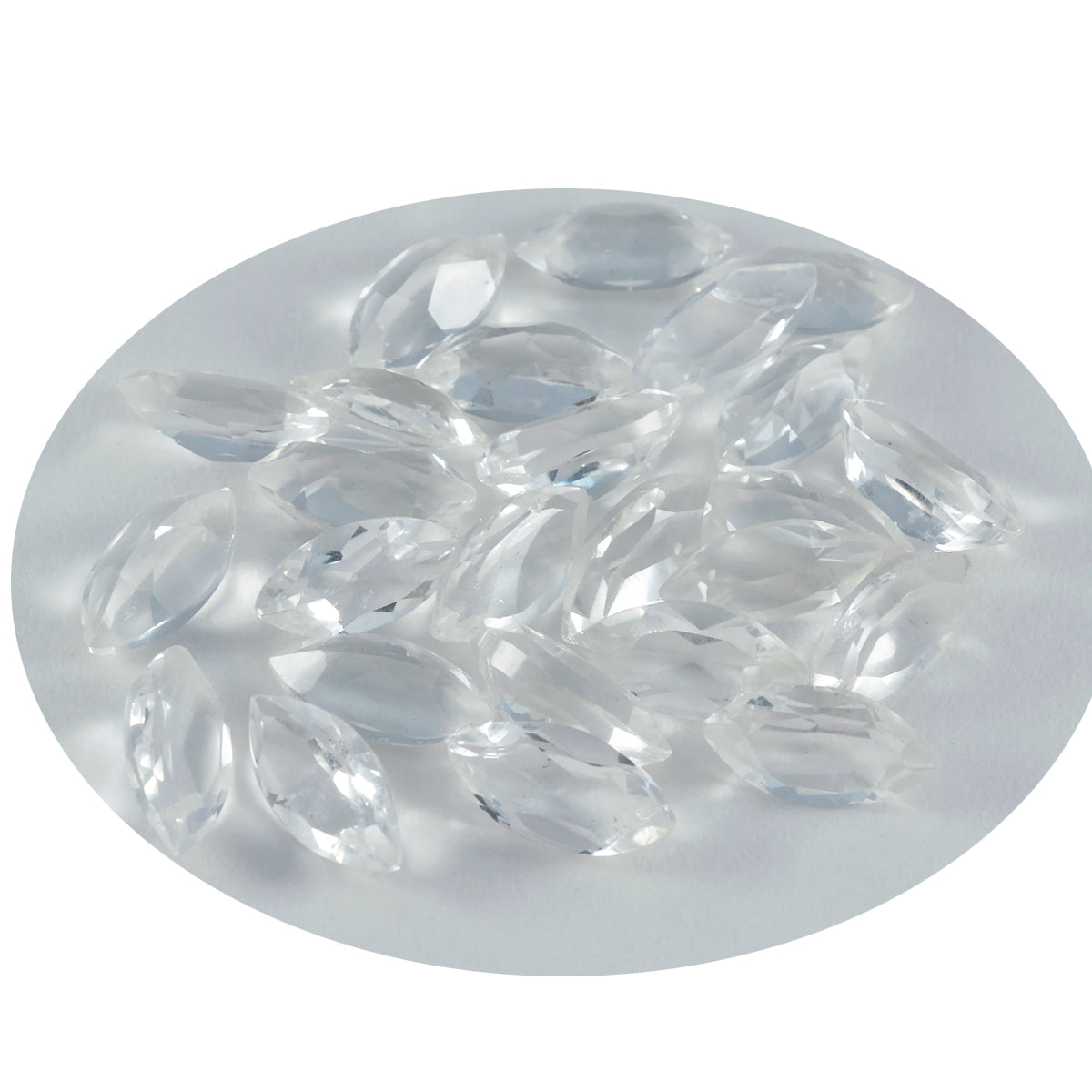 Crystal Quartz 1PC Medium 7x14 MM Marquise Faceted White Lustrous Semi Precious Loose Gemstone