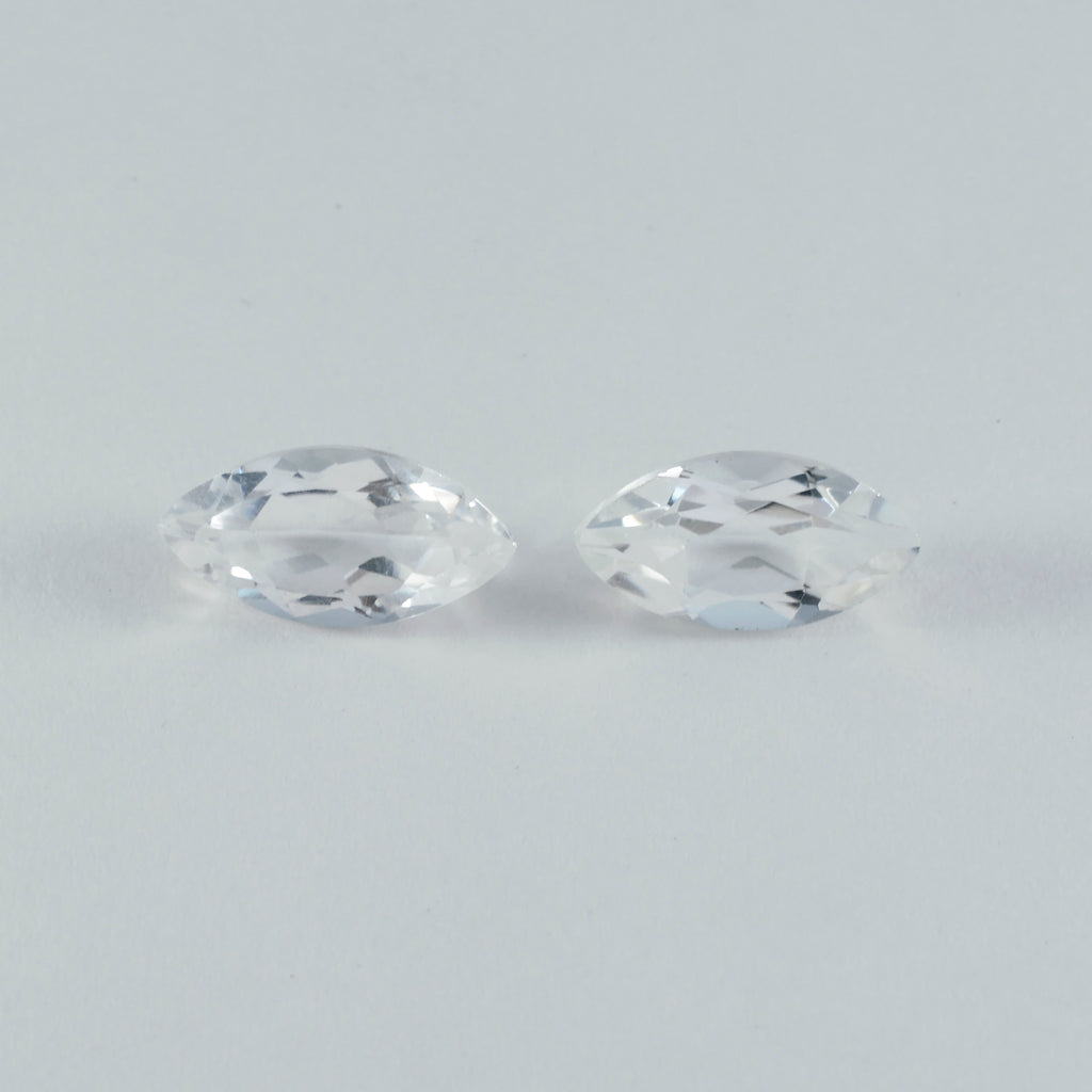 Crystal Quartz 1PC Chunky 10x20 MM Marquise Faceted White Fine Semi Precious Gems