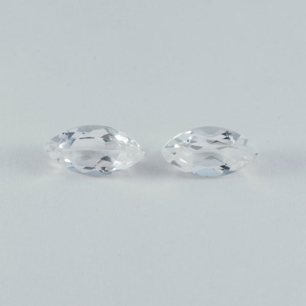 Crystal Quartz 1PC Chunky 10x20 MM Marquise Faceted White Fine Semi Precious Gems