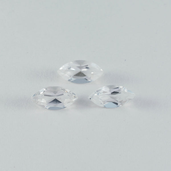 Crystal Quartz 10PC Tiny 2.5x5 MM Marquise Faceted White Brilliant Semi Precious Loose Gems