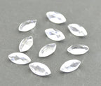 Crystal Quartz 10PC Tiny 2x4 MM Marquise Faceted White Fiery Semi Precious Gems