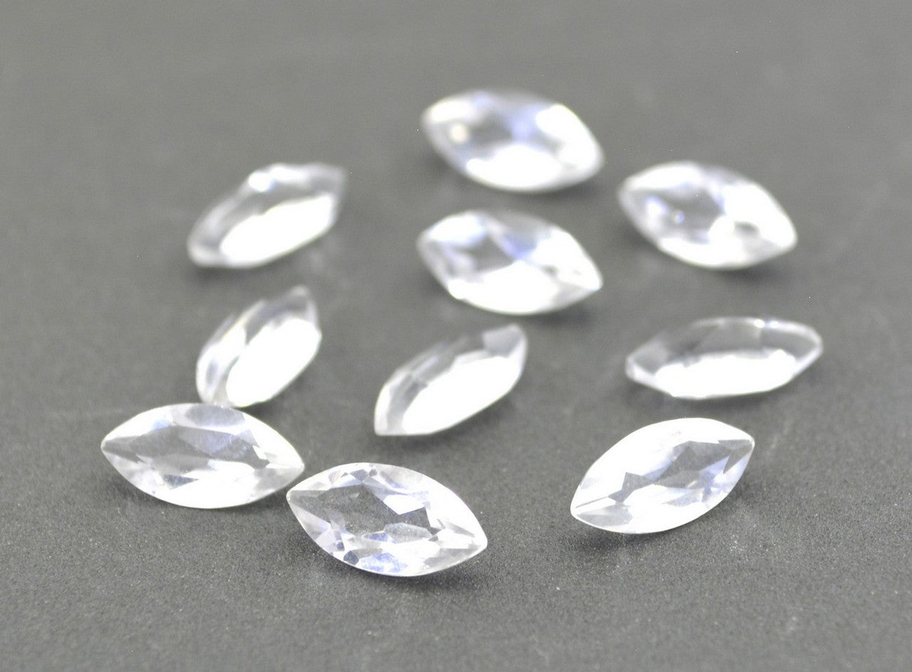 Crystal Quartz 1PC Tiny 3x6 MM Marquise Faceted White Sparkling Semi Precious Loose Gemstone