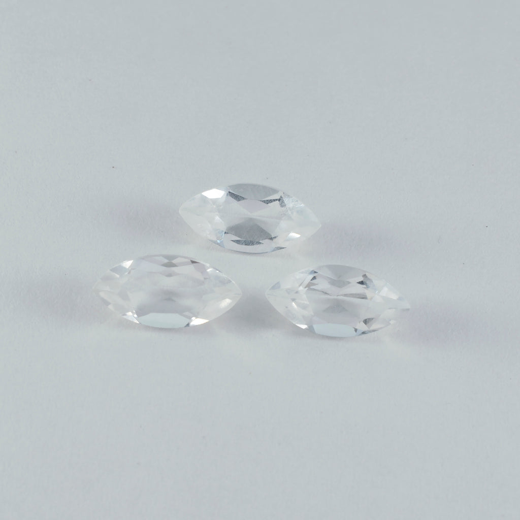 Crystal Quartz 1PC Tiny 4x8 MM Marquise Faceted White Polished Semi Precious Loose Gemstones