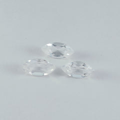 Crystal Quartz 1PC Small 5x10 MM Marquise Faceted White Splendid Semi Precious Gems