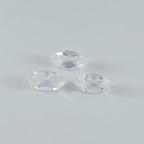 Crystal Quartz 1PC Medium 7x14 MM Marquise Faceted White Lustrous Semi Precious Loose Gemstone