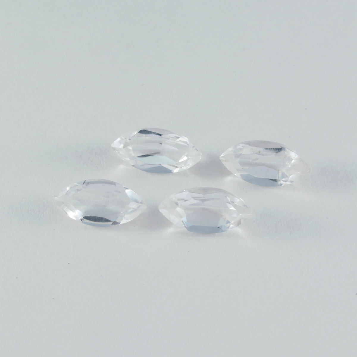 Crystal Quartz 1PC Small 6x12 MM Marquise Faceted White Luster Semi Precious Loose Gems Immagine principale del prodotto