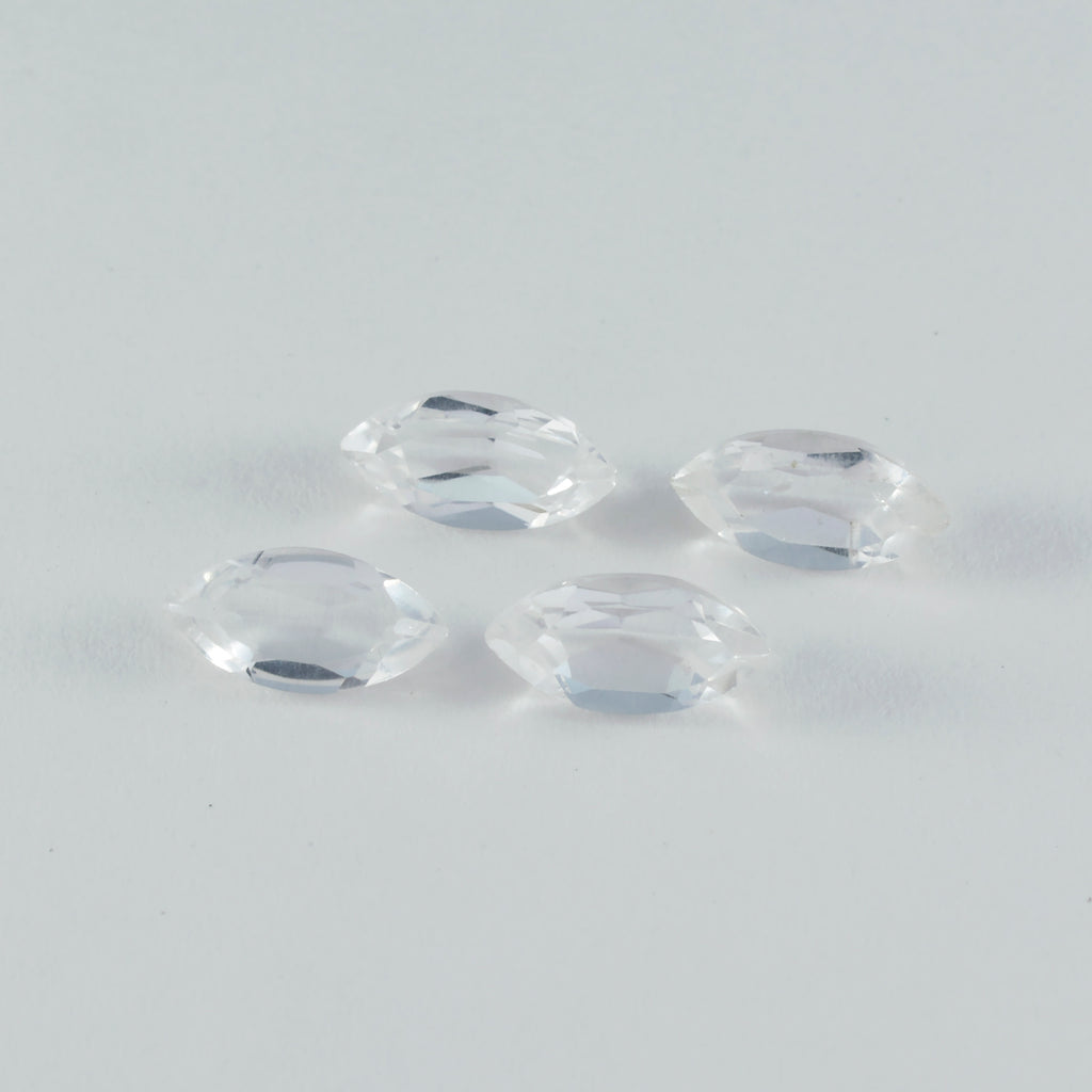 Crystal Quartz 1PC Small 6x12 MM Marquise Faceted White Luster Semi Precious Loose Gems