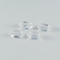 Crystal Quartz 1PC Small 6x12 MM Marquise Faceted White Luster Semi Precious Loose Gems