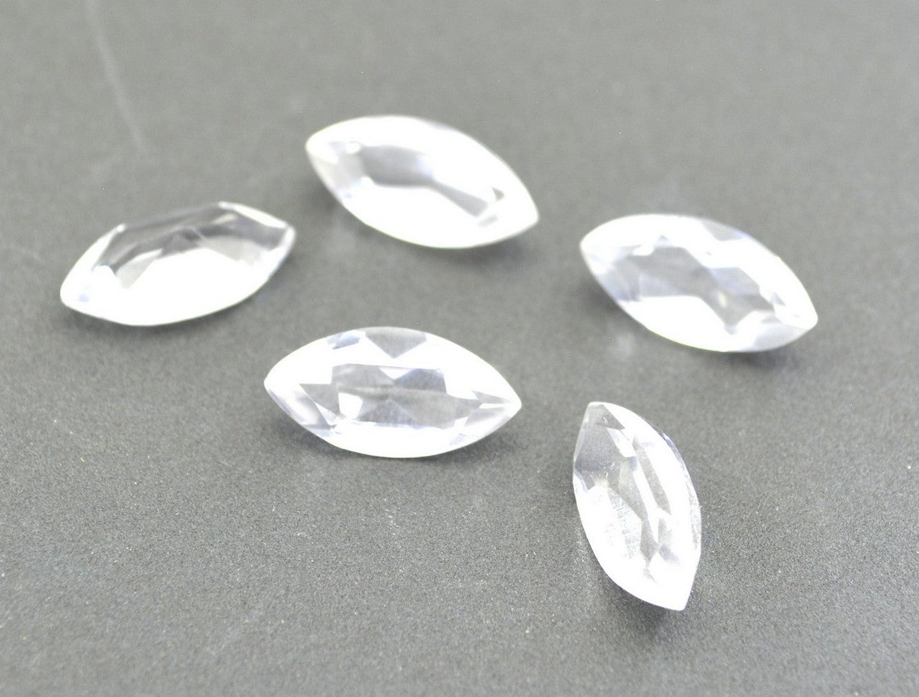 Crystal Quartz 1PC Small 6x12 MM Marquise Faceted White Luster Semi Precious Loose Gems