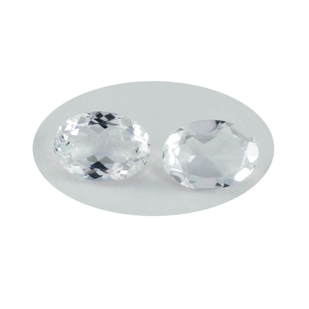 Crystal Quartz 1PC Large 10x14 MM Oval Faceted White Shine Semi Precious Loose Gems