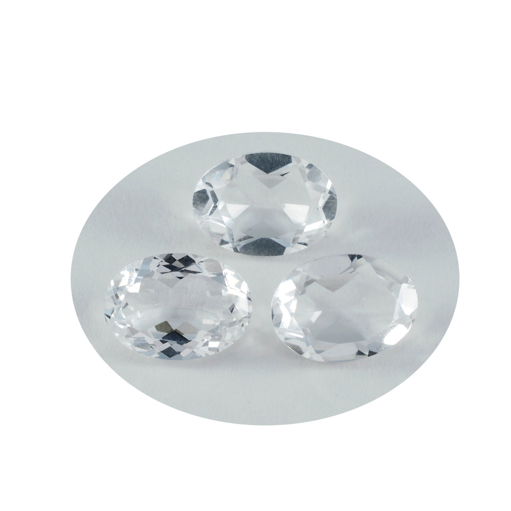 Crystal Quartz 1PC Large 10x14 MM Oval Faceted White Shine Semi Precious Loose Gems