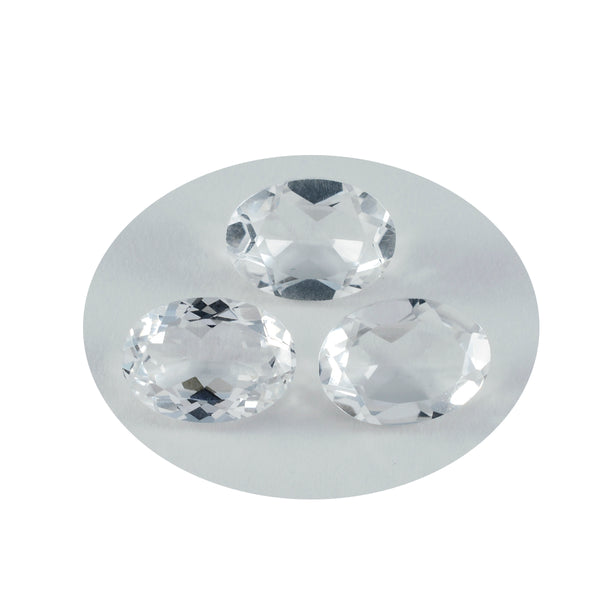 Crystal Quartz 1PC Large 10x14 MM Oval Faceted White Shine Semi Precious Loose Gems
